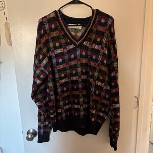 Crossings Vintage Multicolor V-Neck Sweater